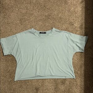 HUGO Light Blue Crop Top